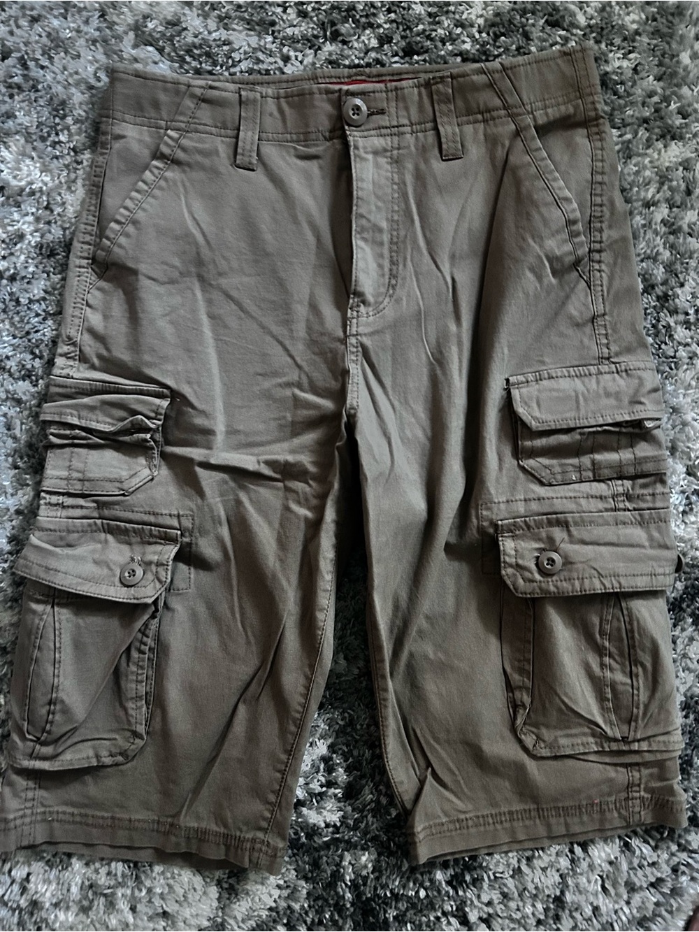 Urban Pipeline Men's Beige Cargo Shorts, Size 32